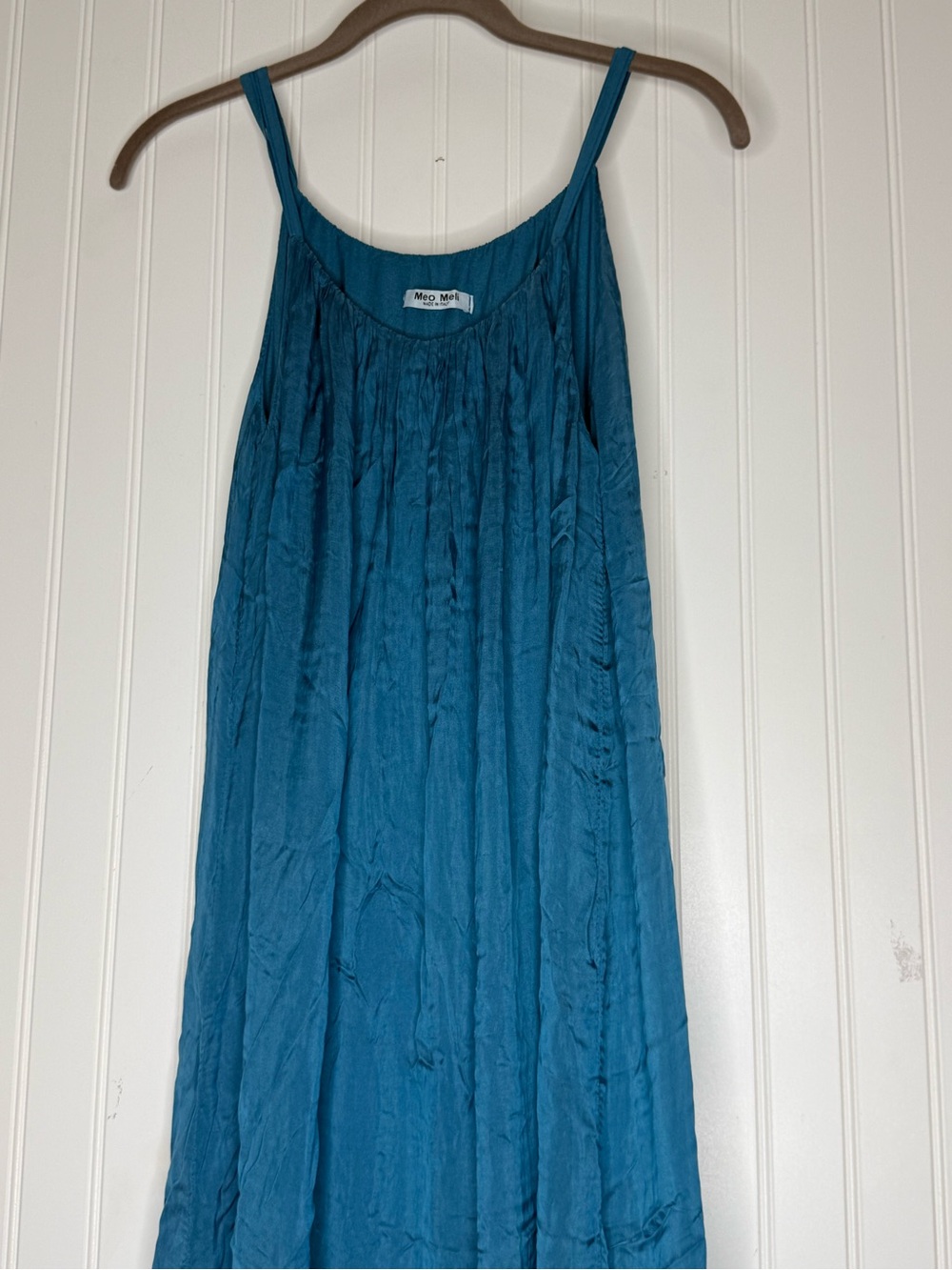 Meo Meli Washable Silk Blend Maxi Dress with Side Slits and Lining One Size - Picture 2 of 14